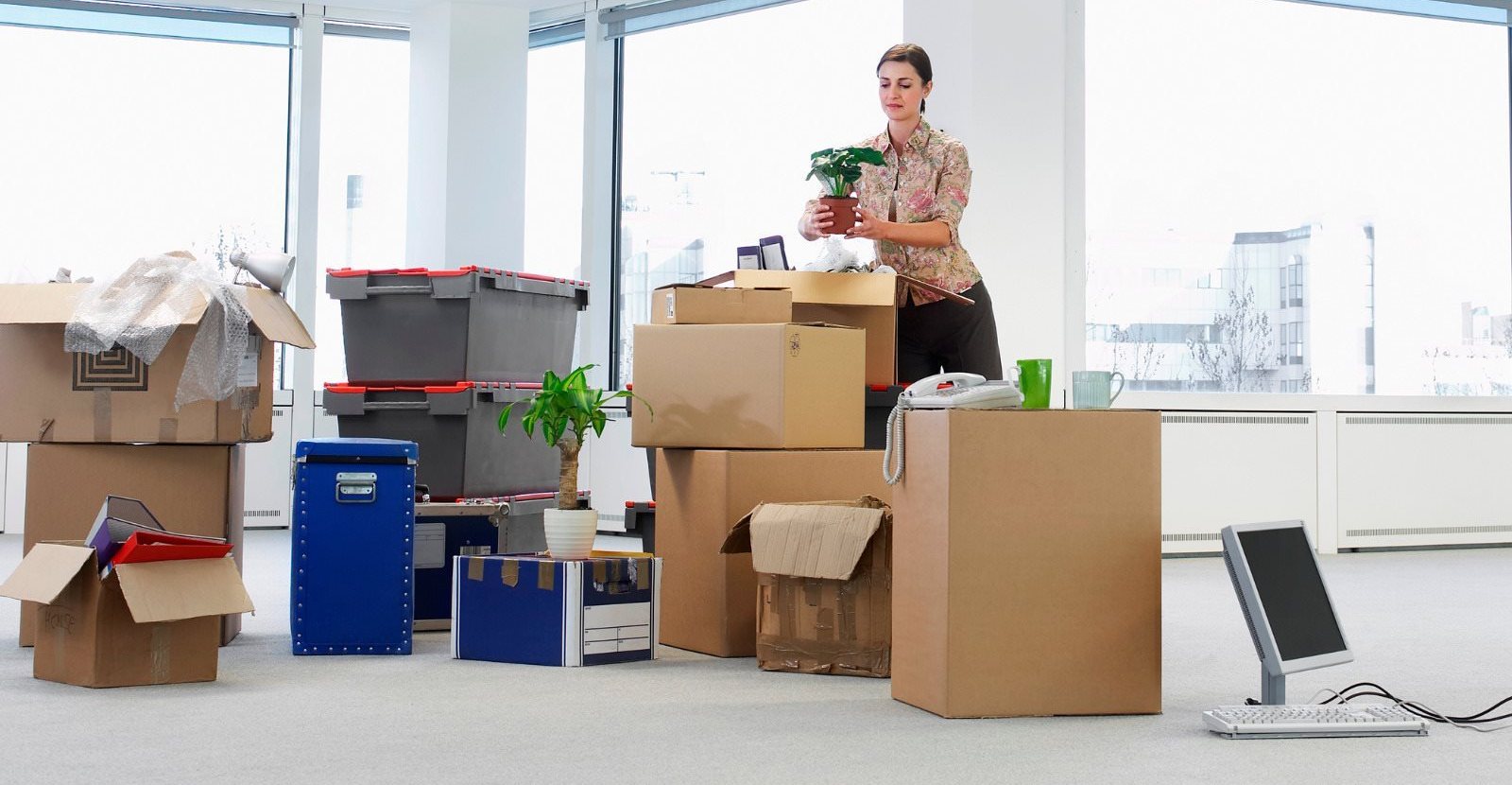 Professional household movers carefully carrying furniture and packing a large family residence in Longmont